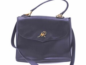 NINA RICCI ニナリッチ 2WAY ショルダー ハンド バッグ 黒 ■■ ☆ dlc6 レディース