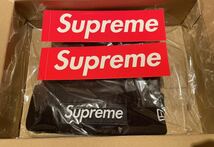 【ステッカー2枚付・新品】 23F/W Supreme New Era Box Logo Beanie Black シュプリーム ニューエラ ボックスロゴ ビーニー ブラック _画像1