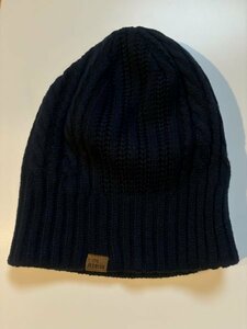 使用回数少　SHIPS JET BLUE　シップス　ニットキャップ　ニット帽　ネイビー色　128-55-0116　日本製　男性用　メンズ　帽子　
