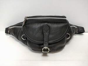 正規品☆CHROME HEARTS クロムハーツ ☆ SNAT PACK スナットパック ガンスリンガーレザーウエストバッグ ブラック/美品