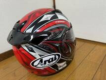 アライ ヘルメット クアンタムJ エース 赤 QUANTUM-J ACE Arai フルフェイス オンロード 59-60cm Lサイズ? 塗装ベース リペアに_画像4