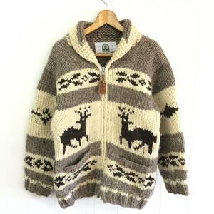 canadian sweater カウチンセーター カーディガン カナダ made in Canada ニット ジップアップ 