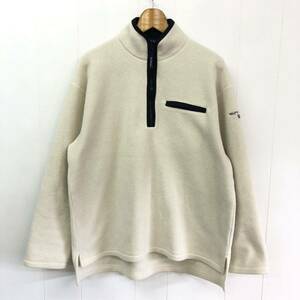 90s polo ralph lauren フリースジャケット　L ホワイト　polartec ラルフローレン　プルオーバー ハーフ ジップ POLOSPORT ビンテージ