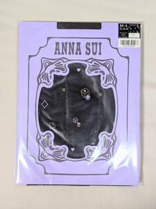 アナスイ タイツ ストッキング ブラック 黒 ダイスプリント柄 ANNA SUI アツギ 日本製 未開封