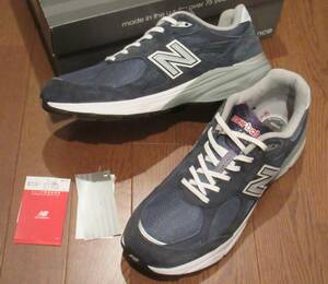 New Balance M990NB3 28.5cm US10.5 ネイビー (検索用 ニューバランス 紺色 990 v3 navy