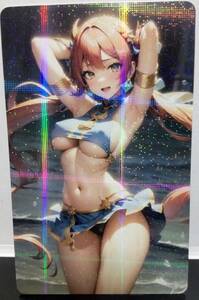 セクシー系カード　プリズム コスプレ 水着 下○ 脇 くいこみ JK 売り切り御免