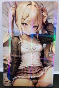 セクシー系カード　プリズム 金髪ツインテール 私服 黒パン くいこみ JK 売り切り御免