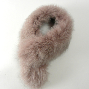 サガファー saga furs いつもの装いを華やかに飾る フォックスファーカラー マフラー 襟巻物 フォーマルにも ピンクパープル g1205-2