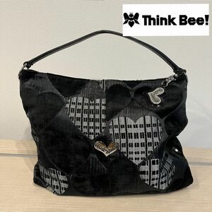 美品Think Bee!シンクビー　ジャストハート　トートバッグ ワンショルダーバッグ