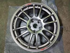 美品 エンケイ ENKEI GTC01 PCD114.3 5H 17×8J +40 17インチ 1本 ホイール JDM 5穴 日本製 シルバー レーシング Prototype カスタム