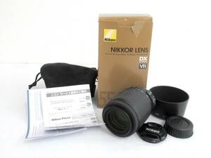 【Nikon/ニコン】亥①304//AF-S DX VR Zoom NIKKOR 55-200mm 1:4-5.6 G ED/HB-37/箱付き
