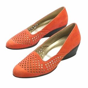 YH12*[ beautiful goods ] Fit Fit light up bread p knee car mesh orange 22.5cm pumps original leather suede leather fitfit