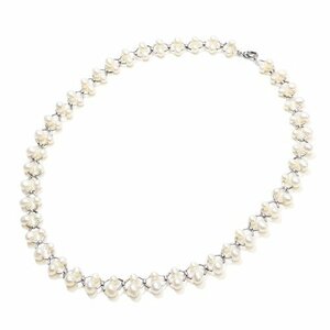 Y12◆SV925 ベビーパール デザインネックレス 41.5～42cm SILVER シルバー 真珠 小粒 Baby pearl necklace【ネコポスOK】