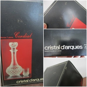 ☆cristal d’arques arc FRANCE ウイスキーデカンタだと思います 酒器セット ※デッドストック品につき箱に汚れあり tm2312-15-3☆の画像10