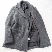 モヘアウール ZARA MAN ザラ ピーコート BLACK TAC ブラックタック ジャケット ダブル グレー メンズ 38 M_画像1