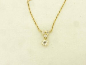 ヴィンテージ ネックレス D0.35ct/0.24ct K18 3.5gネックレス(貴金属) レディース メンズ アクセサリー S193