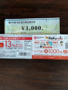 ビックカメラ 株主優待券 5,000円分