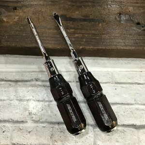 【中古品】▲MIRROR TOOLS ミラーツール 木柄貫通ドライバーセット 全長約180mm【川口店】