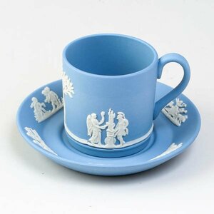 WEDGWOOD ウェッジウッド ジャスパー ペールブルー コーヒー デミタス カップ&ソーサー テーブルウェア 洋食器 #35019