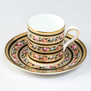 WEDGWOOD ウェッジウッド CLIO クリオ コーヒー デミタス カップ&ソーサー 金彩花柄 テーブルウェア 洋食器 #35029