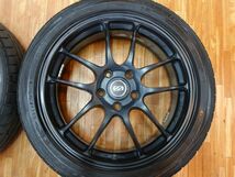 O 送料無料 美品 バリ山 軽量 ENKEI PF01 18 5H114.3 7J+48 215/45R18 ノア ヴォクシー アクセラ マツダ3 ステップワゴン セレナ エンケイ_画像5