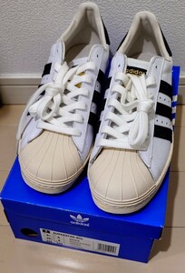 【新品未使用】アディダス adidas SUPERSTAR 80s スーパースター US6.5 ホワイト/ブラック WHT/BLK