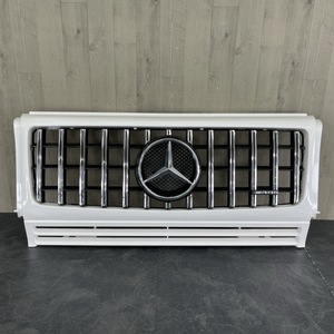 BENZ ベンツ フロントグリル 【中古】W463 ベンツ Gクラス ゲレンデ AMG ホワイト カーパーツ メルセデス/55756