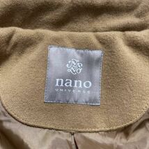 未使用級!! ナノユニバース 【紳士の佇まい】 NANO UNIVERSE ステンカラコート アウター ロング丈 総裏 キャメル M位 仕付け糸◎ 秋冬_画像8