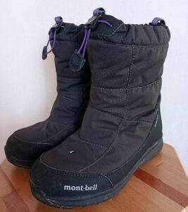 mont-bell　モンベル　スノーブーツ　コルチナブーツ　裏ボア　23cm 黒　ブラック　スノーシューズ　ブーツ　レディース