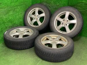 汎用アルミ 15×5.5J OFF50 4H PCD100 185/65R15 ブリヂストン BLIZZAK VRX 185/65R15 売切!!