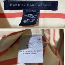 ★ MARC BY MARC JACOBS メンズ 長袖 ボタンダウンシャツ ストライプ コットンシャツ M きなり オレンジ BDシャツ トップス_画像8