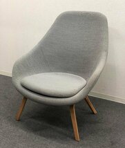 ■HAY/ヘイ■About a Chair High AAL93/アバウトアチェア　ラウンジ　ハイバック　グレー系　北欧★埼玉発送★_画像1