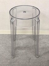 ■Kartell/カルテル■CHARLES GHOST/チャールズゴースト ロー　スタッキングスツール　クリスタル/フィリップ・スタルク★埼玉発送★_画像2