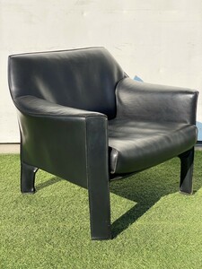 ■Cassina/カッシーナ/マリオ・ベリーニ■415 CAB/キャブ ソファ 135万 黒 ブラック 1人掛け★埼玉発送★