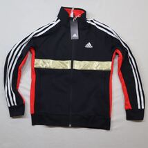 【新品】アディダス adidas メンズ 長袖ジャージジャケット YBFIWUJKTQ3 H42554 （ブラック）ジュニア150_画像1