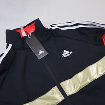 【新品】アディダス adidas メンズ 長袖ジャージジャケット YBFIWUJKTQ3 H42554 （ブラック）ジュニア150_画像2