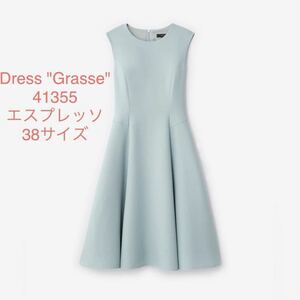 紙タグつき フォクシー foxey ワンピースDress Grasse グラース　エスプレッソ　38サイズ　41355 2020年 フィット＆フレア　ウール