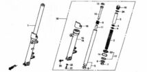 NC39　F-8-1　フロントフォーク　2-4