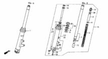 NC30　F-8　フロントフォーク　R３K