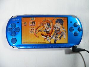 ☆SONY PSP-3000(バイブラント　ブルー) 動作問題なし メモリースティック・ゲーム３本付