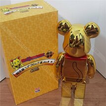 BE@RBRICK 招き猫 金メッキ 金運 ベアブリック bearbrick コラボ MEDICOM TOY 400% メディコム トイ_画像2