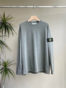 ストーンアイランド STONE ISLAND 長袖 Tシャツ T-shirt メンズ トップス スウェット グレー色 Lサイズ