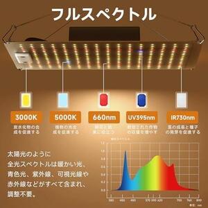 【在庫限り】 【超高輝度 長寿命 IP65防水】植物育成ライト 60W 256LED パネル UV/IR 量子ランプ 室内栽培 多肉植物 水耕栽培ランプ 家庭菜