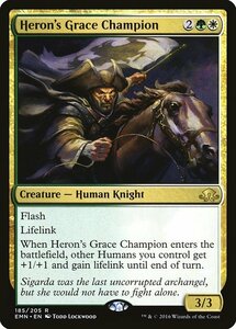 MTG ■金/英語版■ 《 優雅な鷺の勇者/Heron's Grace Champion》異界月 EMN