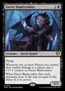 MTG ■黒/英語版■ 《フェアリーの刃造り/Faerie Bladecrafter》エルドレインの森：統率者 WOC