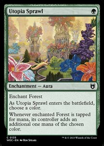 MTG ■緑/英語版■ 《楽園の拡散/Utopia Sprawl》エルドレインの森：統率者 WOC