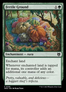 MTG ■緑/英語版■ 《肥沃な大地/Fertile Ground》エルドレインの森：統率者 WOC