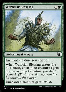 MTG ■緑/英語版■ 《戦茨の恩恵/Warbriar Blessing》エルドレインの森：統率者 WOC