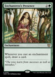 MTG ■緑/英語版■ 《女魔術師の存在/Enchantress's Presence》エルドレインの森：統率者 WOC