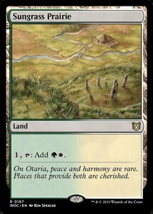 MTG ■土地/英語版■ 《サングラスの大草原/Sungrass Prairie》エルドレインの森：統率者 WOC